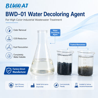 Купить BWD-01 Окрашивающее средство для воды CAS 55295-98-2 для очистки высокоцветных промышленных сточных вод с содержанием твердых веществ 50% онлайн изготовление