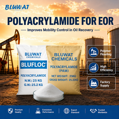 Купить BLUFLOC Polyacrylamide Oil Drilling Grade с 89% твердым содержанием для стабильной работы системы грязи онлайн изготовление