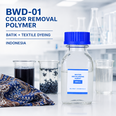 Купить BWD-01 Полимер для удаления катионового цвета отходов батика и окрашивания текстиля в Индонезии онлайн изготовление