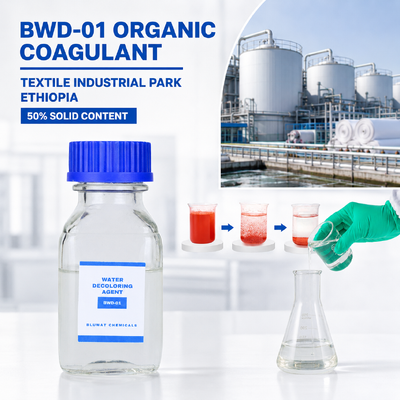 Купить BWD-01 Органический коагулянт для текстильного промышленного парка окрашивания сточных вод в Эфиопии онлайн изготовление