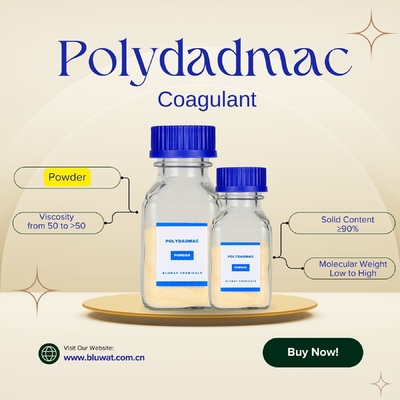 Порошок PolyDADMAC PDADMAC PDMDAAC Коагуляция и флокуляция Снижение мутности Уменьшение объема ила